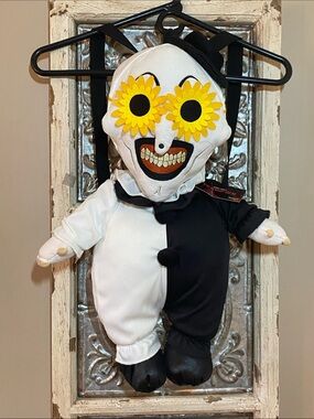 SPIRIT Terrifier Art The Clown Backpack with Yellow Sunflower Eyes